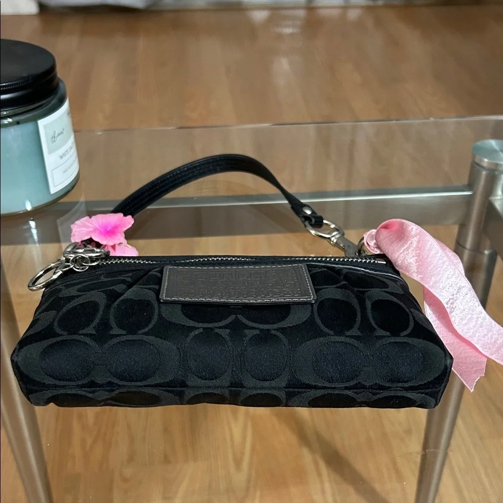 Coach Poppy Vintage Black Mini Shoulder Bag - Picture 6 of 11